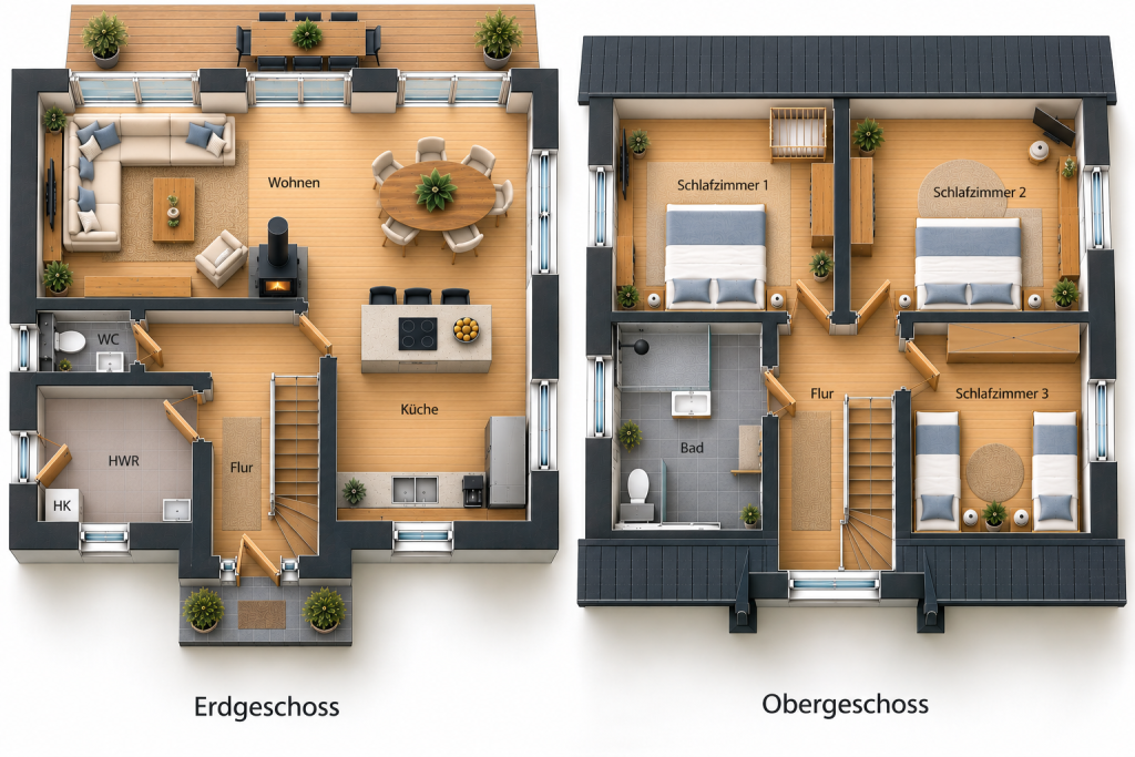 Grundriss Ferienhaus MeerFerien